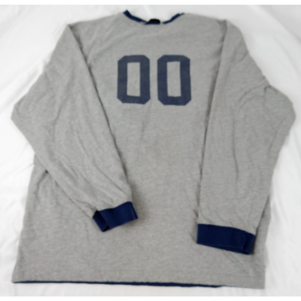 VTG Nike Basketball Reversible Long Sleeve Men XL Y2K Heavyweight Blue Grey - Picture 3 of 6